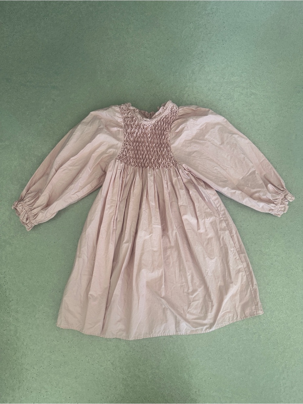 Zara Smocked Long Sleeve Dress in Dusty Pink — Girls size 7